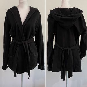 Lucky Brand Hooded Belted Cardigan